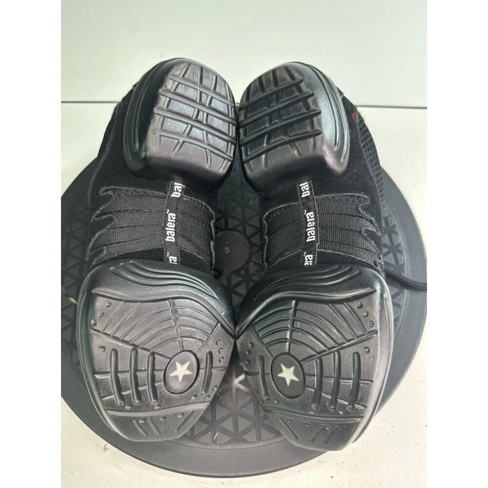 Balera B190 Black Split Sole Mesh Suede Lace Up Girls  Size 3 A M Dance Shoes